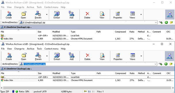 Comparing Zip Files