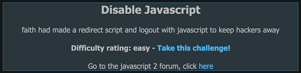 Javascript 2 Disable Javascript