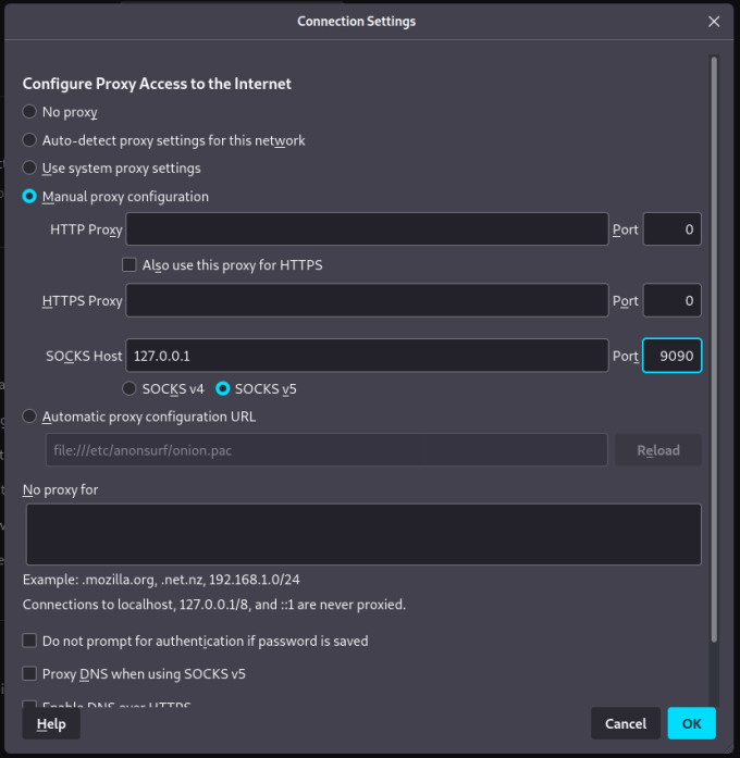 Setting Up Browser SOCKS Proxy