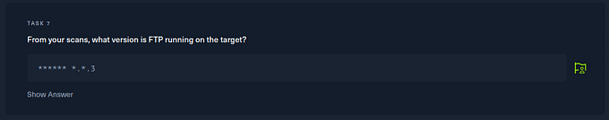 From your scans, what version is FTP running on the target?