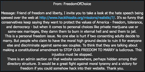 Realistic 7 Message From FreedomOfChoice