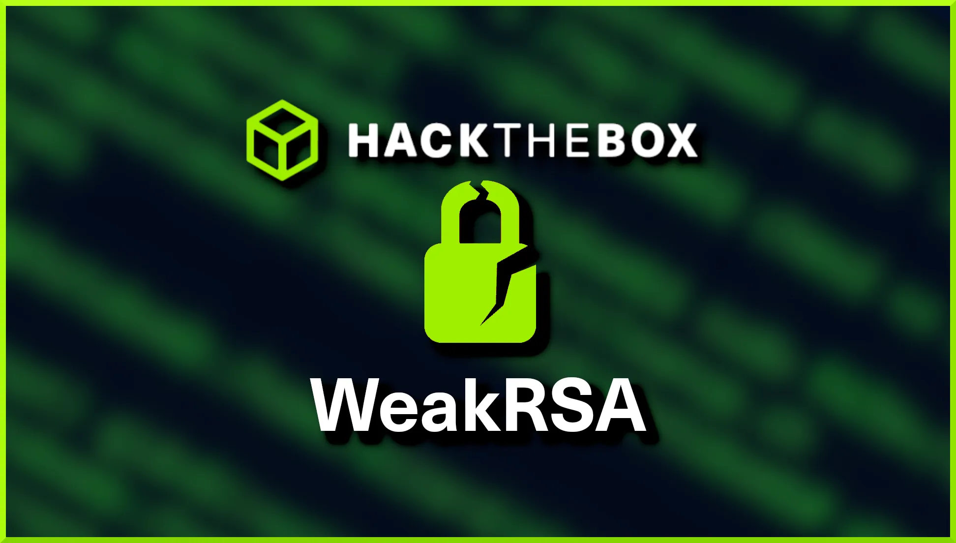 Hack The Box – Weak RSA