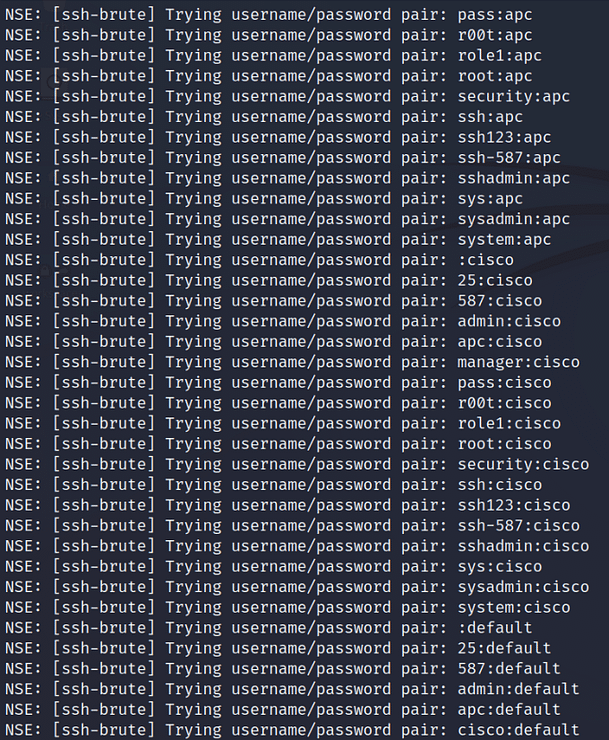 Nmap SSH Brute Force