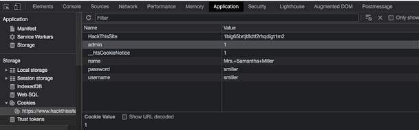 Web Application — Cookies