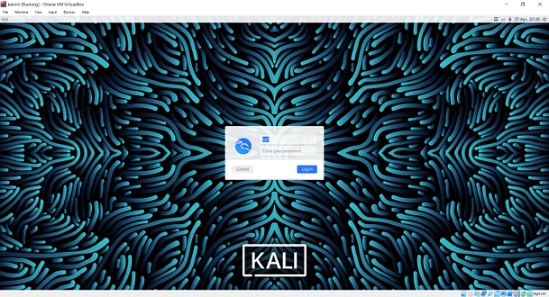 Kali Linux Black Screen Kali Linux — Login