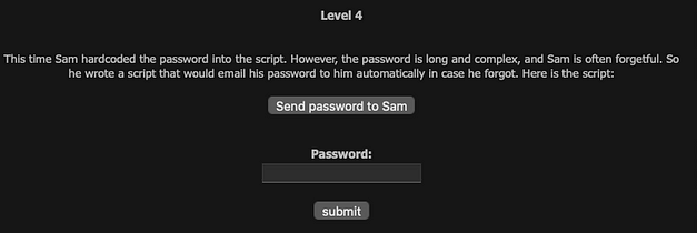 Password submission system