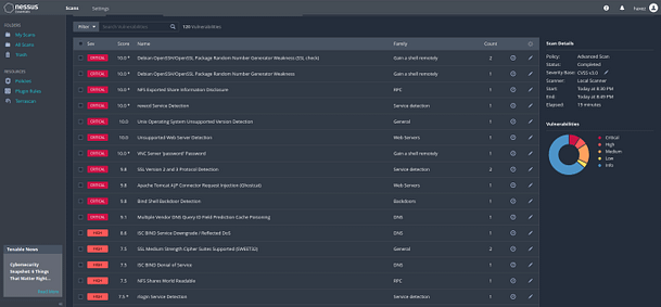 Nessus Vulnerability Scanning