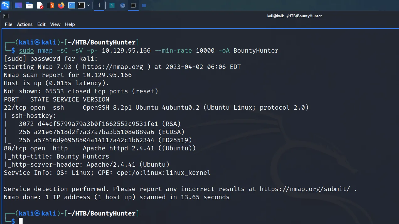 BountyHunter Enumeration