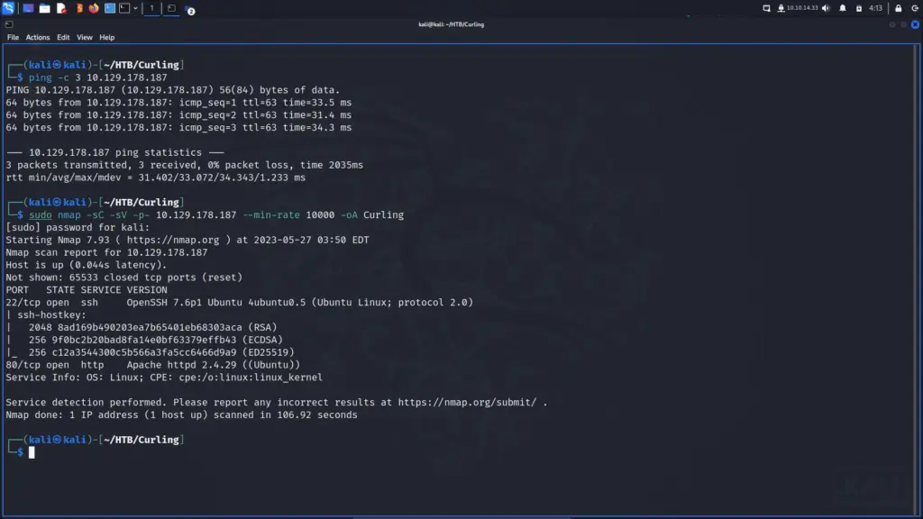 Curling Enumeration