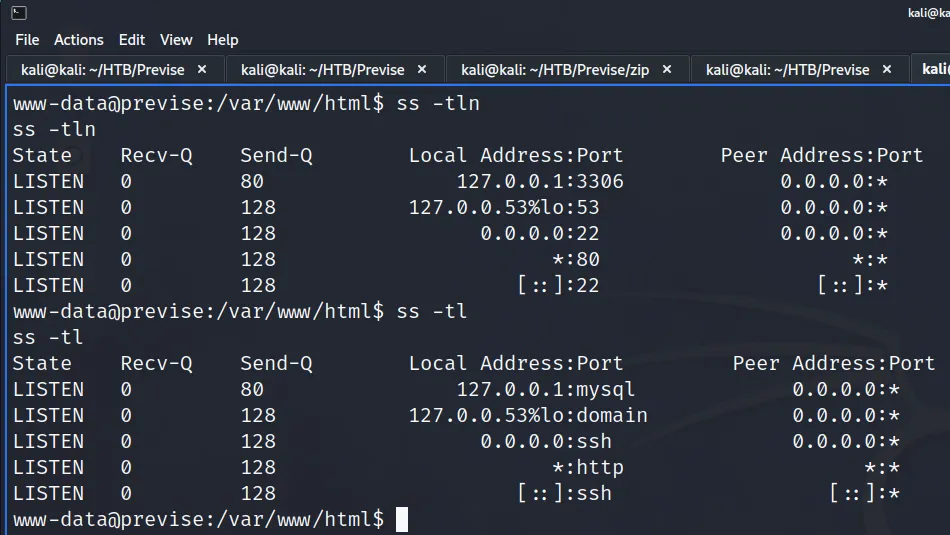 Previse Authenticated Host Enumeration