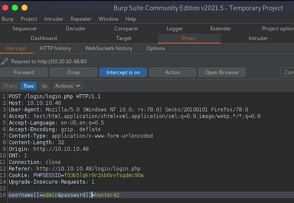 Burp intercept array manipulation