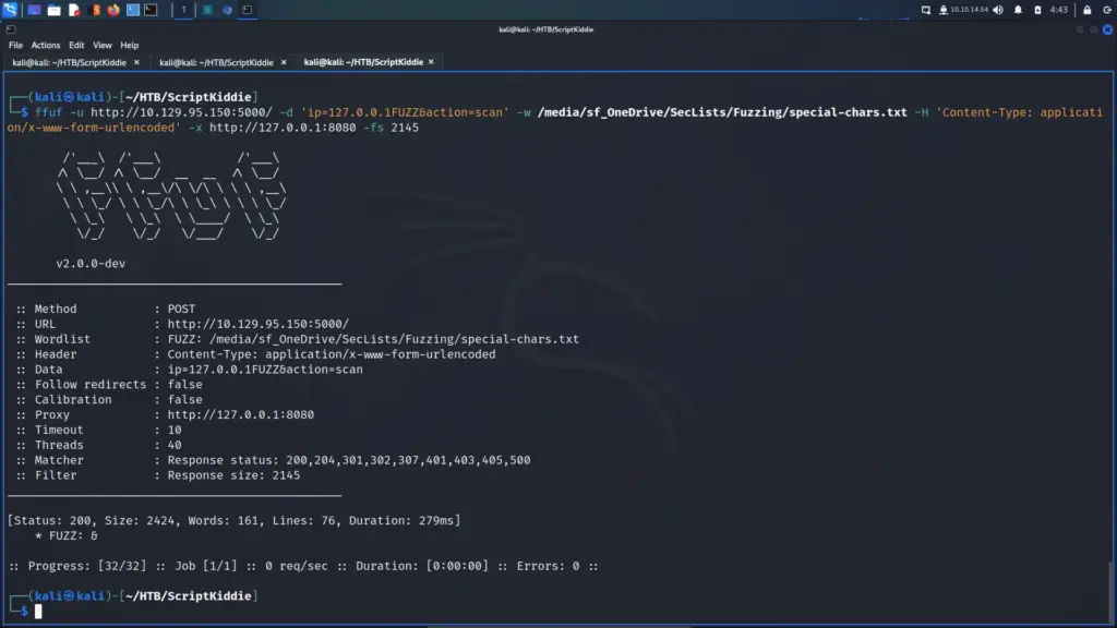 ScriptKiddie ffuf