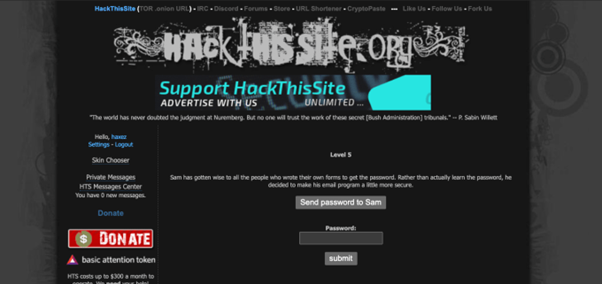 Hack This Site Website