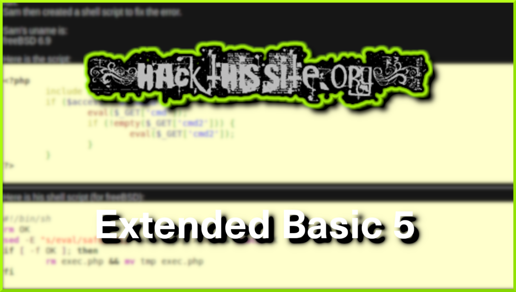 Hack This Site extbasic5