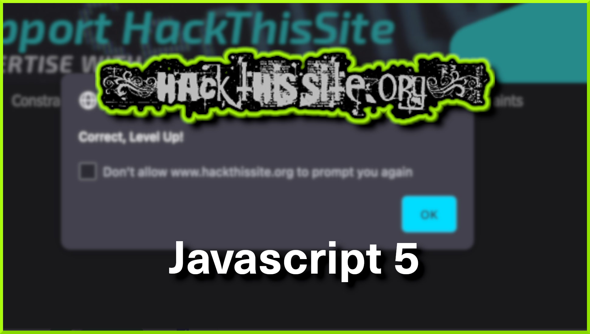 Hack This Site: Javascript Mission – Level 5