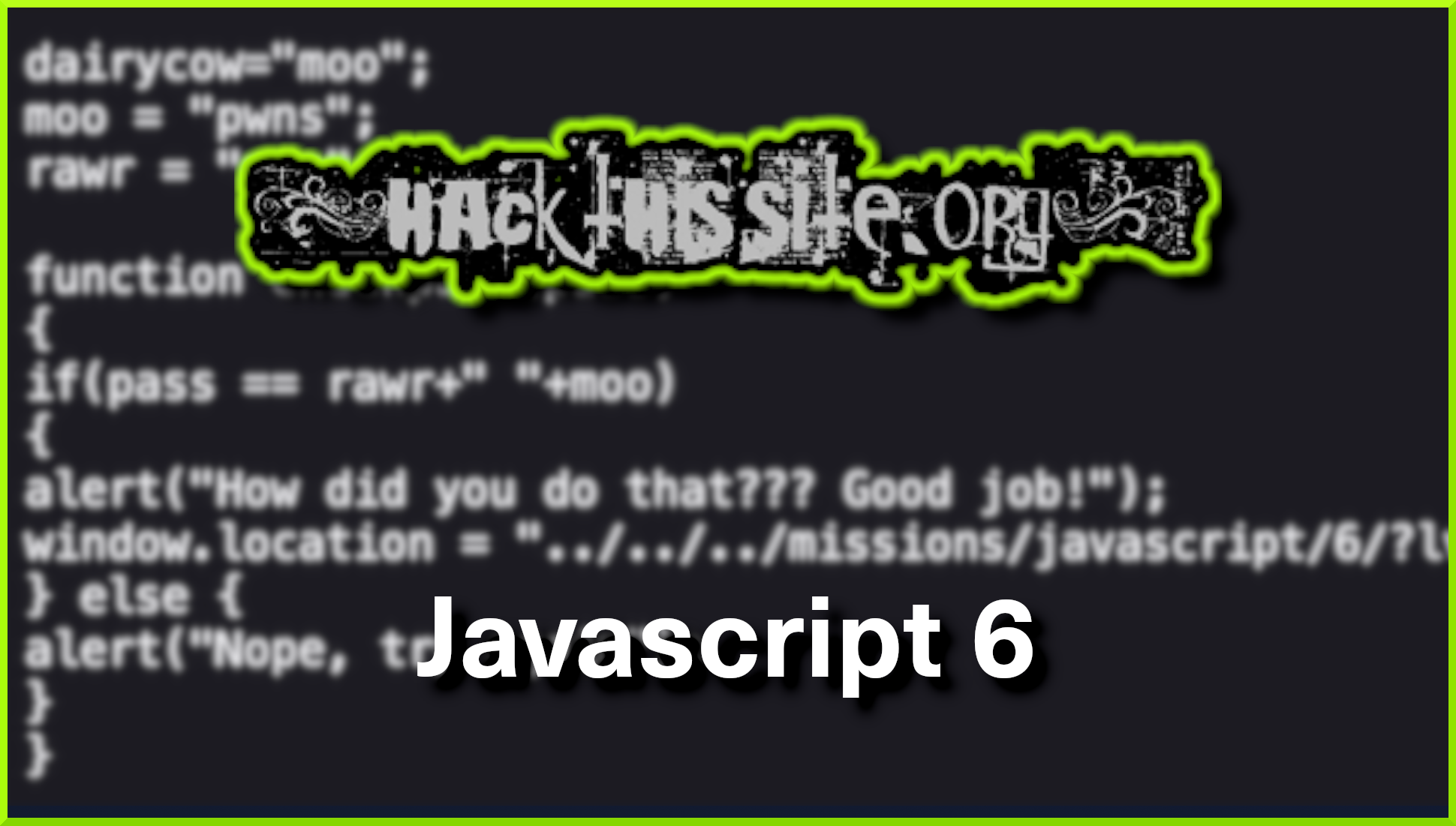 Hack This Site: Javascript Mission – Level 6